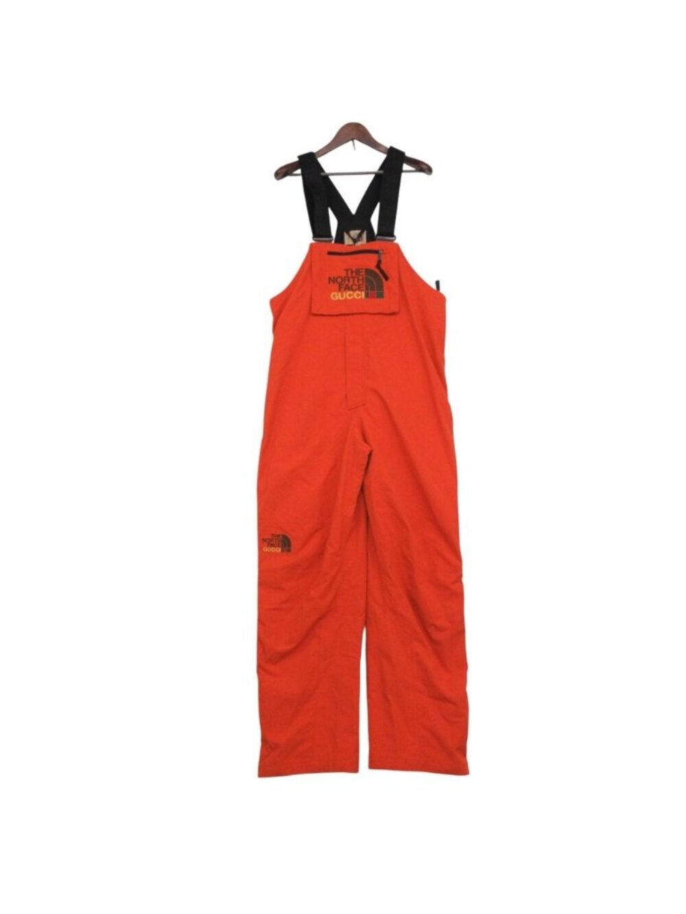 Gucci the North Face Overall Jumps Overalls Logo Embroidery Orange LL